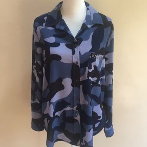 Button down Camo blouse